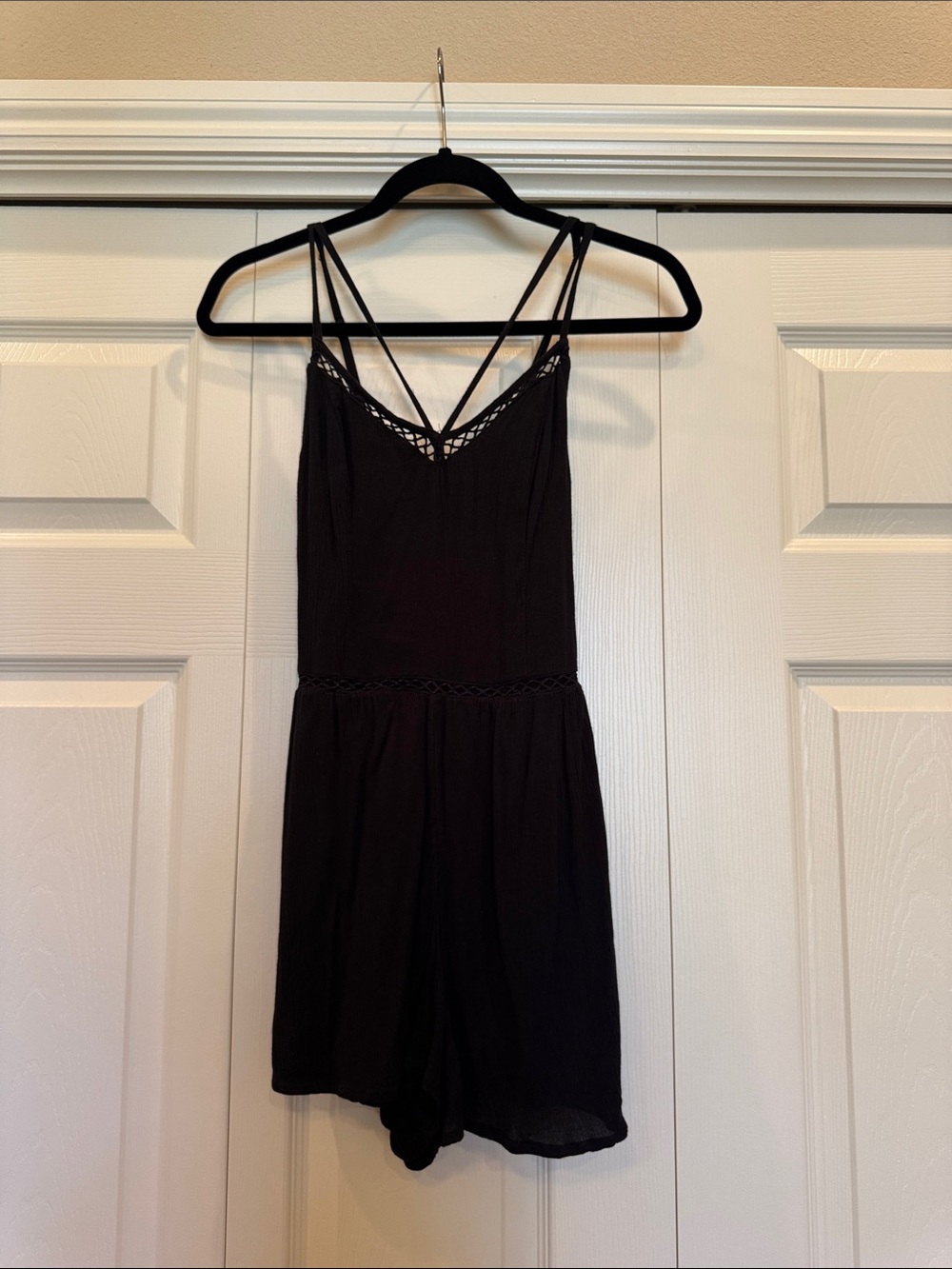 Hollister Black strappy romper